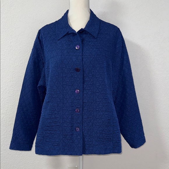 TANJAY Royal Blue Quilted Jacket - Picture 1 of 8